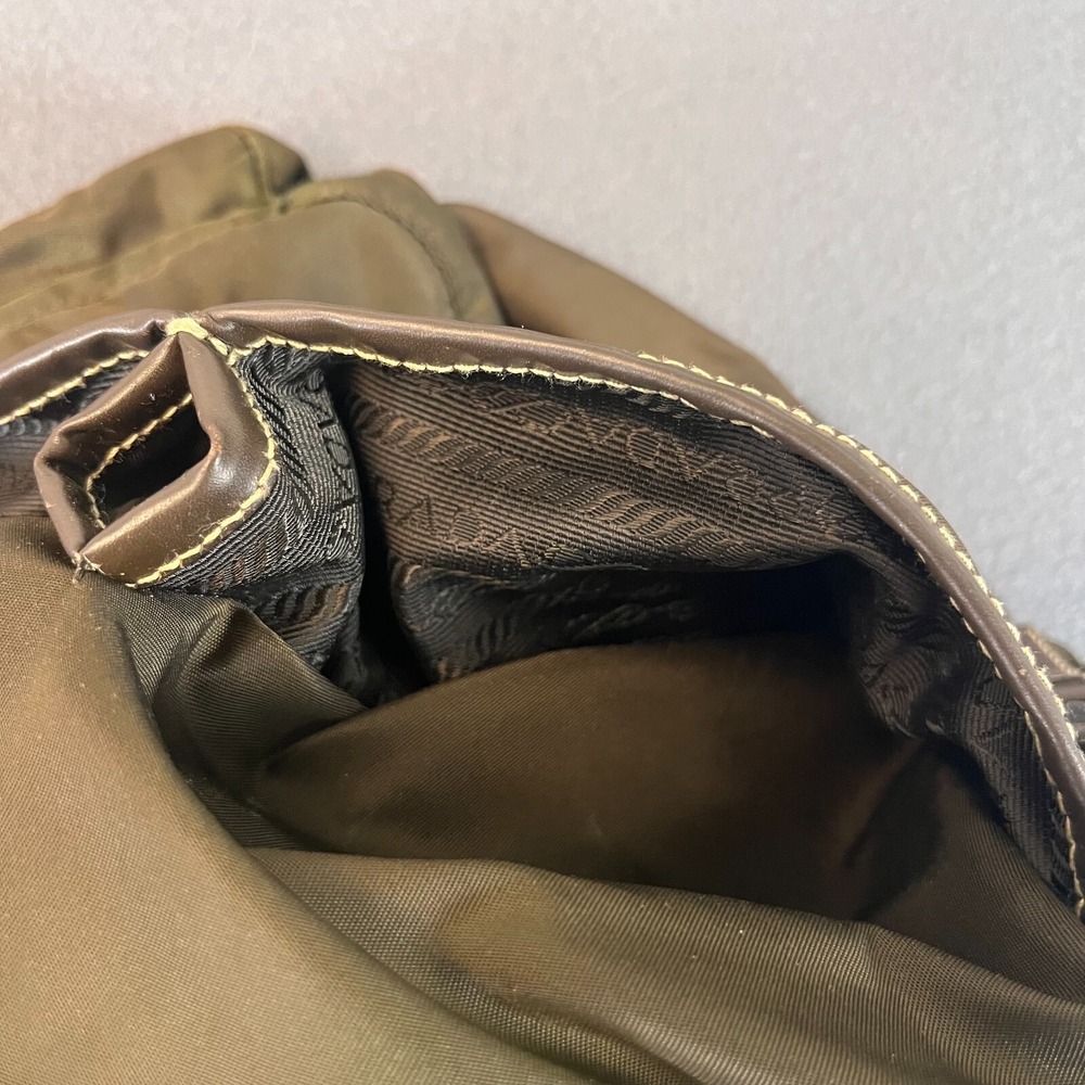 PRADA Shoulder Bag Crossbody Messenger Bag Shoulder Bag Nylon Triangle Logo Uni - Picture 10 of 16